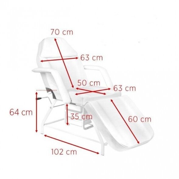 Kosmetologinis krėslas 557 AL'A 202, baltos sp. 2