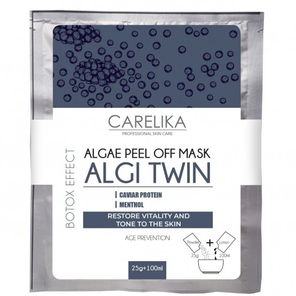 CARELIKA Algae Peel off alginate face mask Algae-Twin + lotion