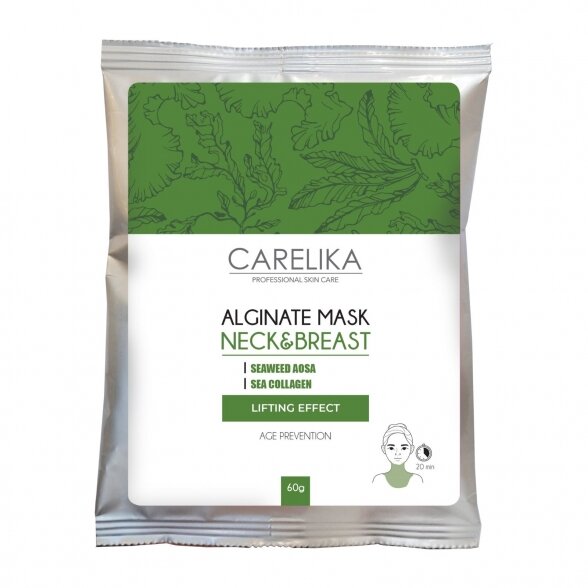 CARELIKA Alginate mask for neck and chest with green seaweed, 60g