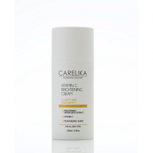 Carelika Brightening Vitamino C veido kremas su Ryžiais, 100ml