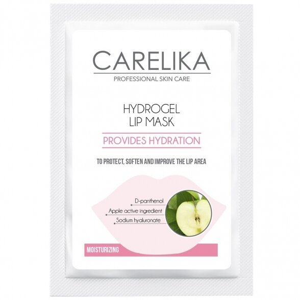 CARELIKA Hydrogel drėkinanti kaukė lūpoms