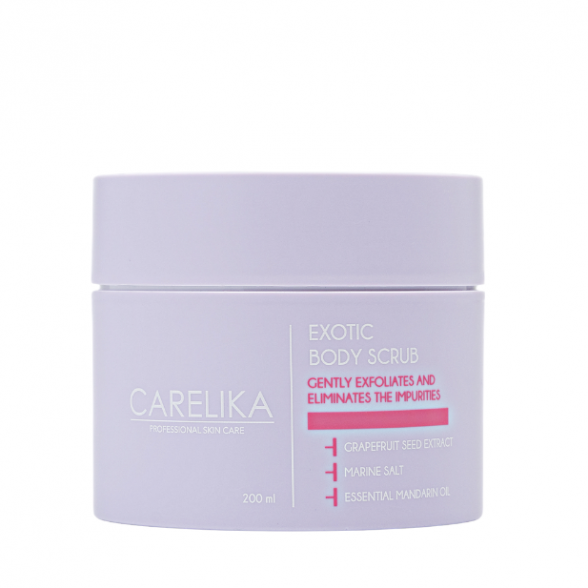 Carelika body scrub EXOTIC with Grapefruit seed extract, Sea salt and Mandarin oil, 200ml