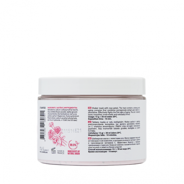 CARELIKA SHAKER GEL face mask with rose petals PRO SIZE, 200g 2