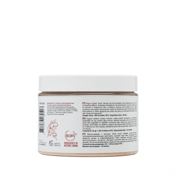 CARELIKA SHAKER MASK mixed plasticizing mask with ARGAN and Gasulos clay PRO SIZE, 200g 2