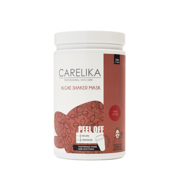 CARELIKA SHAKER MASK alginato kaukė su ARGANU ir Gasulo moliu PRO SIZE, 500gr