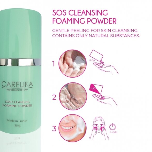 CARELIKA cleansing foam - powder SOS, 25g 3