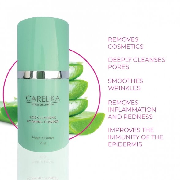 CARELIKA cleansing foam - powder SOS, 25g 5