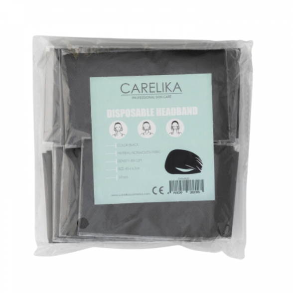 Carelika disposable headbands black sp., 20 pcs.