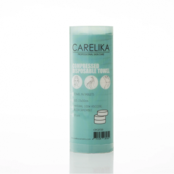 Carelika disposable compressed towels in a box 23x30cm. 20 pcs.