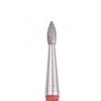 Diamond cutter tip flame, red L-4.0mm, Ø1.6mm