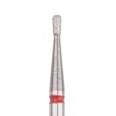 Diamond cutter tip rounded cylinder, red L-3.0mm, Ø1.4mm