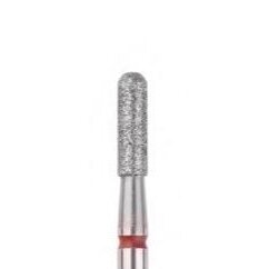 Diamond cutter tip round cylinder, red L-8.0mm, Ø2.3mm