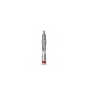 DIAMOND MILLING BIT FLAME, RED, L 10.0MM, Ø2.3MM