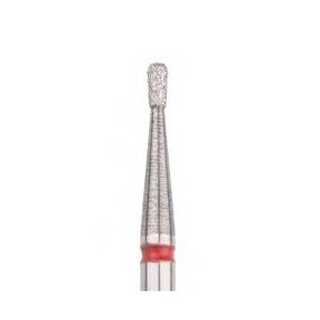 Diamond cutter tip rounded cylinder, red L-3.0mm, Ø1.4mm