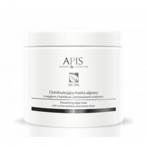 Detoxifying alginate face mask APIS with bamboo activated carbon and ionized silver, 250gr.