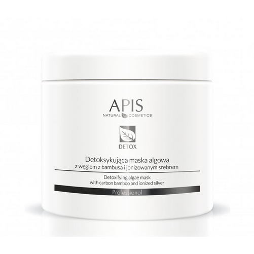 Detoxifying alginate face mask APIS with bamboo activated carbon and ionized silver, 250gr.