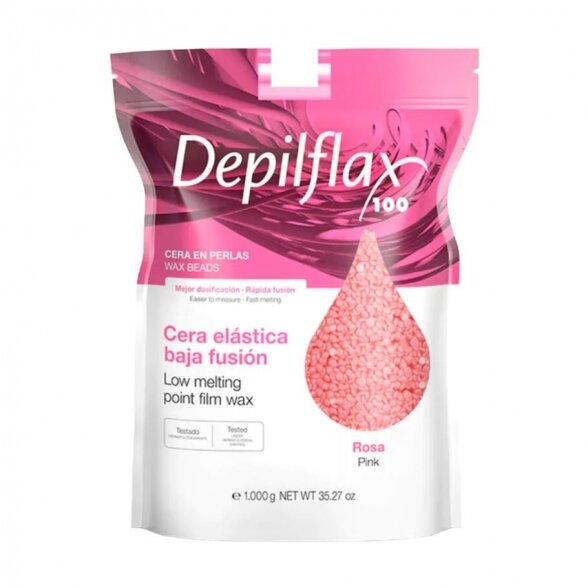 Воск Depilflax в гранулах FILM WAX, розовый, 1000гр