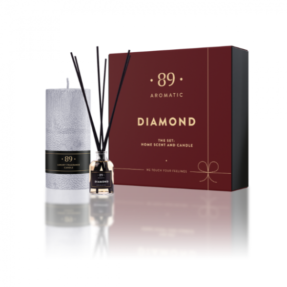 DIAMOND Home Scent with Sticks and Palm Wax Candle (Christmas Collection)