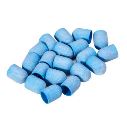 Exo blue Med šlifavimo kepurėlės 10 mm / 220, 20 vnt Med Cap (frezos antgalis)