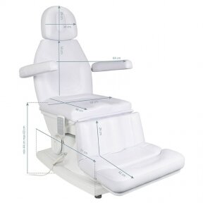 Electric cosmetology chair, white