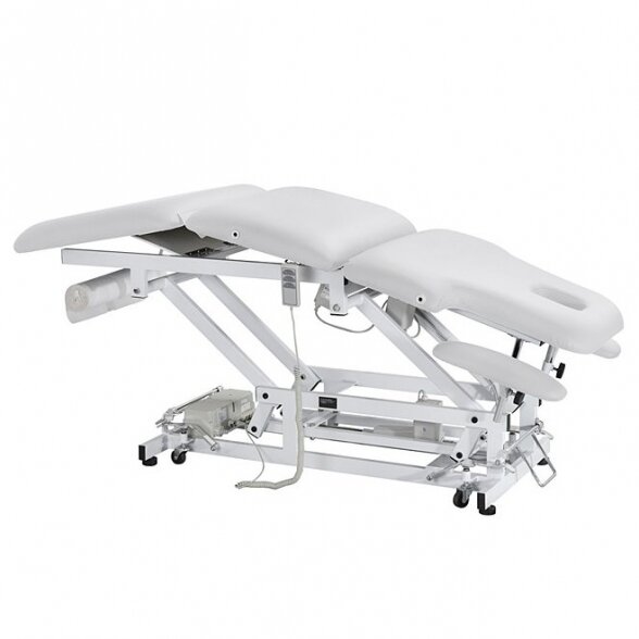 Electric multifunctional massage table Weelko Acrum, 3 motors, white 2