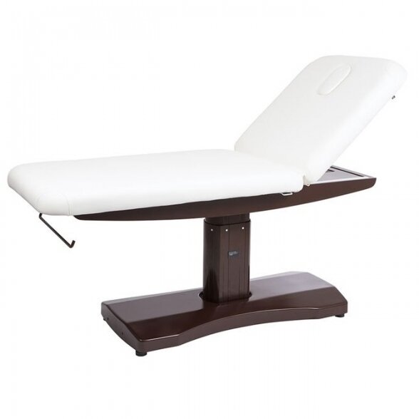 Electric massage table Weelko Trapp, 2 motors, white/brown