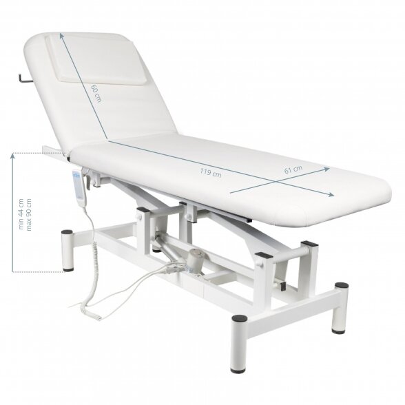 Electric massage table 079, white 6