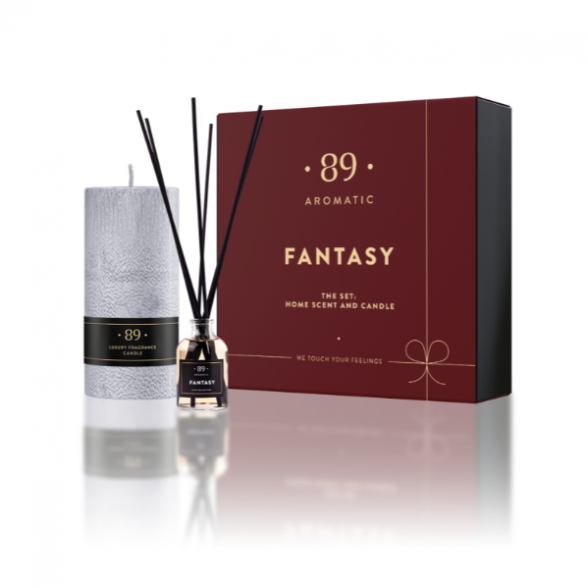 FANTASY Home fragrance with sticks and palm wax candle (Christmas collection)