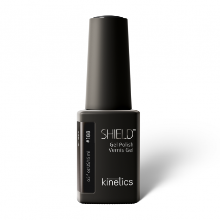 Gelinis nagų lakas Kinetics Shield Gel Polish JET BLACK #188, 15ml (A)