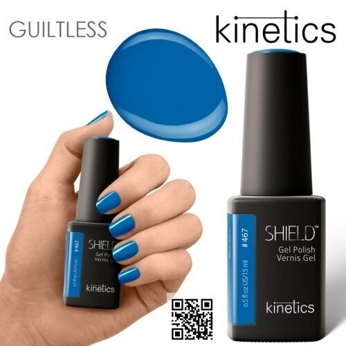 Gelinis nagų lakas Kientics Shield Gel Polish BLUE JEANS #467, 15ml (A)