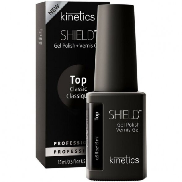 Гелево-лаковый лак для ногтей Kinetics Shield Classic Tack Free Top Coat KGPTFN01, 15 мл