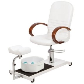 Hydraulic pedicure chair with bathtub, Weelko Astra white