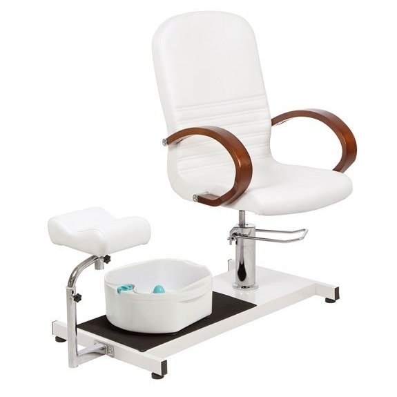 Hydraulic pedicure chair with bathtub, Weelko Astra white 1