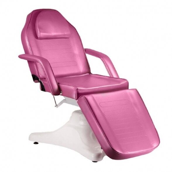 Hydraulic cosmetology bed BD-8222, pink color.