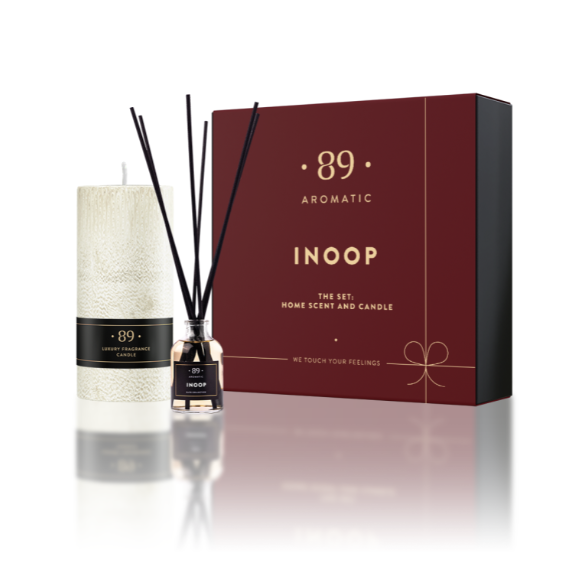 INOOP Home Scent with Sticks and Palm Wax Candle (Christmas Collection)