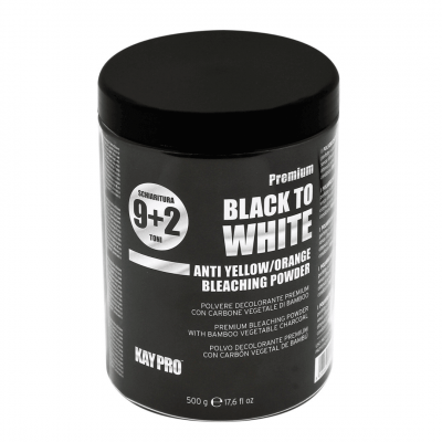 Kay Pro Premium balinant plaukų pudra iki 11 tonų Black to white, 500gr