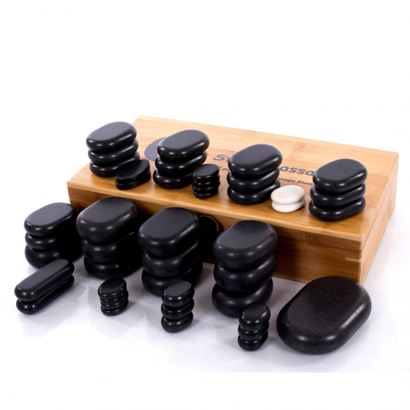 HOT STONE THERAPY – PROFESSIONAL SET OF 45 STONES