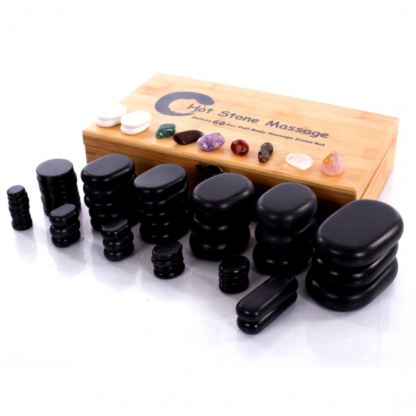 HOT STONE THERAPY – PROFESSIONAL SET OF 60 STONES