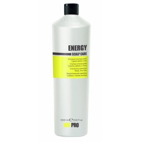 KAY PRO ENERGY Scalp care šampūnas silpniems, ploniems plaukams, 1000 ml