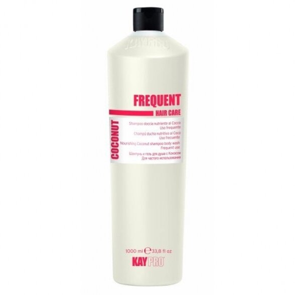 KAY PRO FREQUENT gaivinantis, kasdienio nauudojimo Kokoso kvapo šampūnas, 350ml