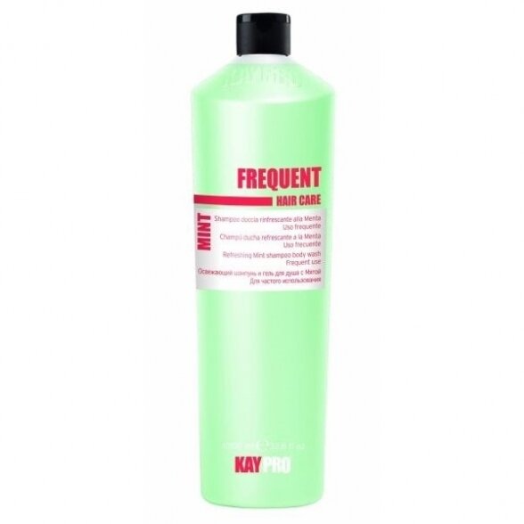 KAY PRO FREQUENT gaivinantis, kasdienio naudojimo Mėtų šampūnas, 350ml.