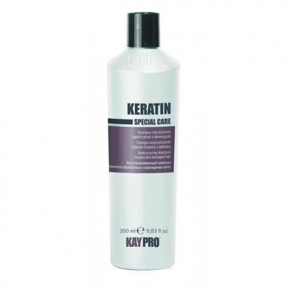 KAY PRO KERATIN atkūriamasis plaukų šampūnas pažeistiems plaukams, 350 ml