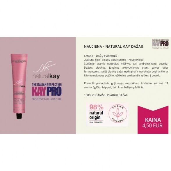 KAY PRO Natural Kay Nuance plaukų dažai 9.13 SAND VERY LIGHT BLONDE, 100ml 3