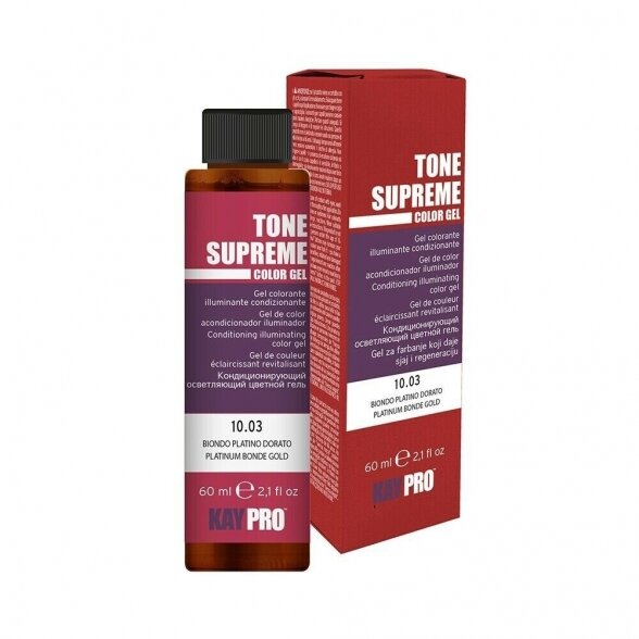 Kay Pro toneris Tone Supreme su Ikru ekstraktu, 10.03 PLATINUM BLONDE GOLD atspalvis, 60ml