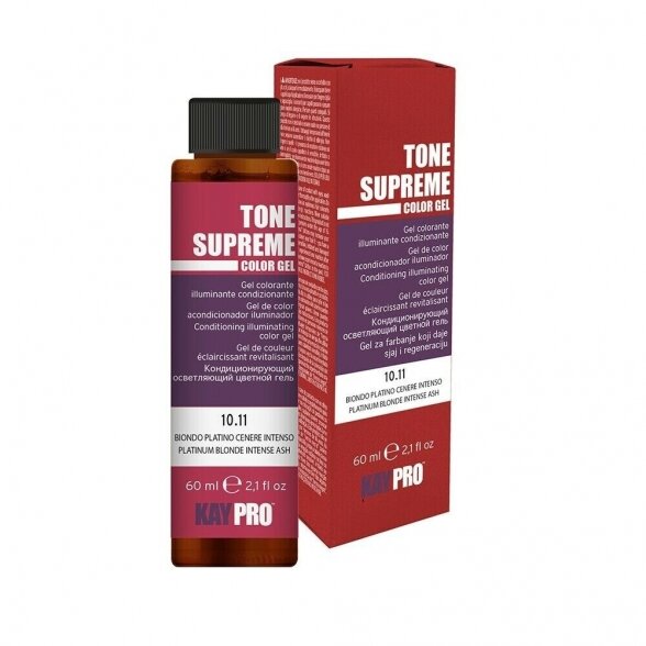 Kay Pro toner Tone Supreme with caviar extract, 10.11 PLATINUM BLONDE INTENSE ASH shade, 60ml