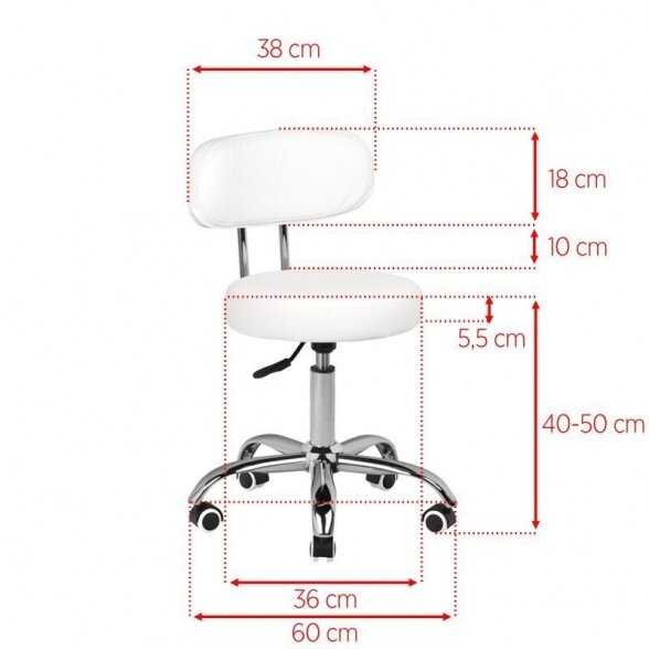 Professional craftsman&#39;s chair A-007, white 3