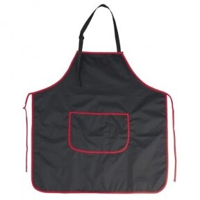 Barber apron SIBEL CINDY, black/red