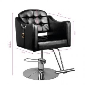 Barber chair 0-90, black sp.