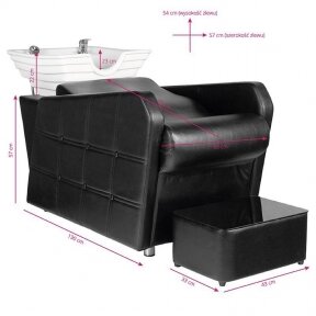 Hairdressing sink HSB07, black sp.