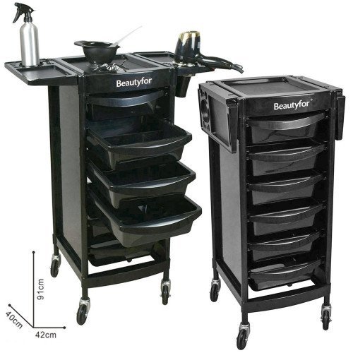 Hairdressing trolley BEAUTYFOR T-600A, black sp.